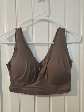 Soma Seamless V-Neck Wireless Bralette - Taupe
